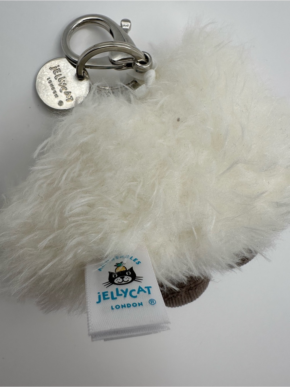 NWT Jellycat Fuzzy Cloud Plush with Brown Legs - White - Picture 3 of 8